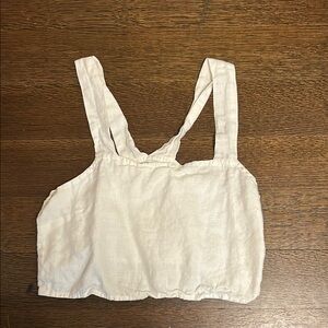 Vitamin A White Sleeveless Crop Tank Top